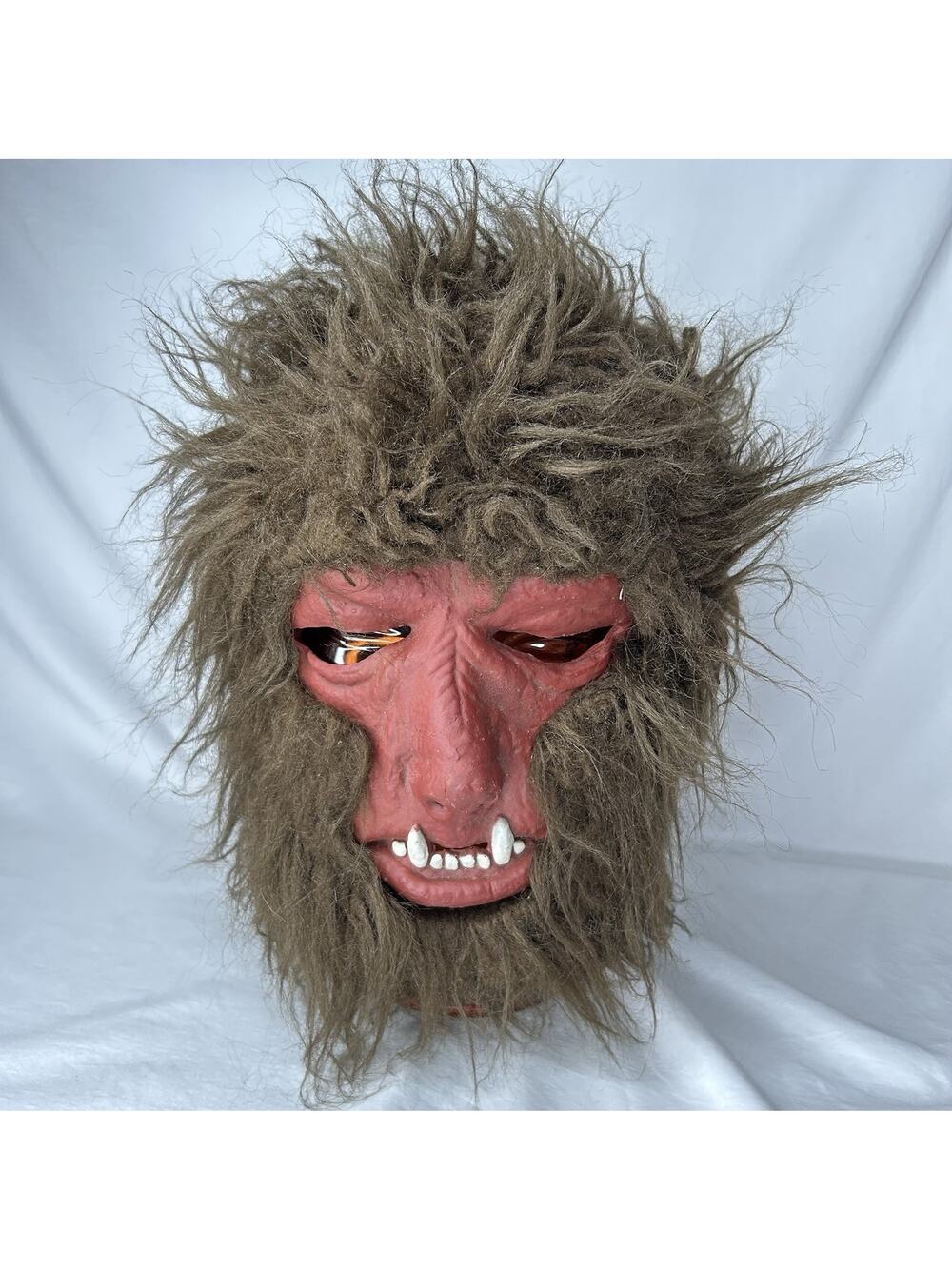 Vintage FUN WORLD Wolfman Werewolf Adult Halloween Mask Classic Monster *BLEMISH